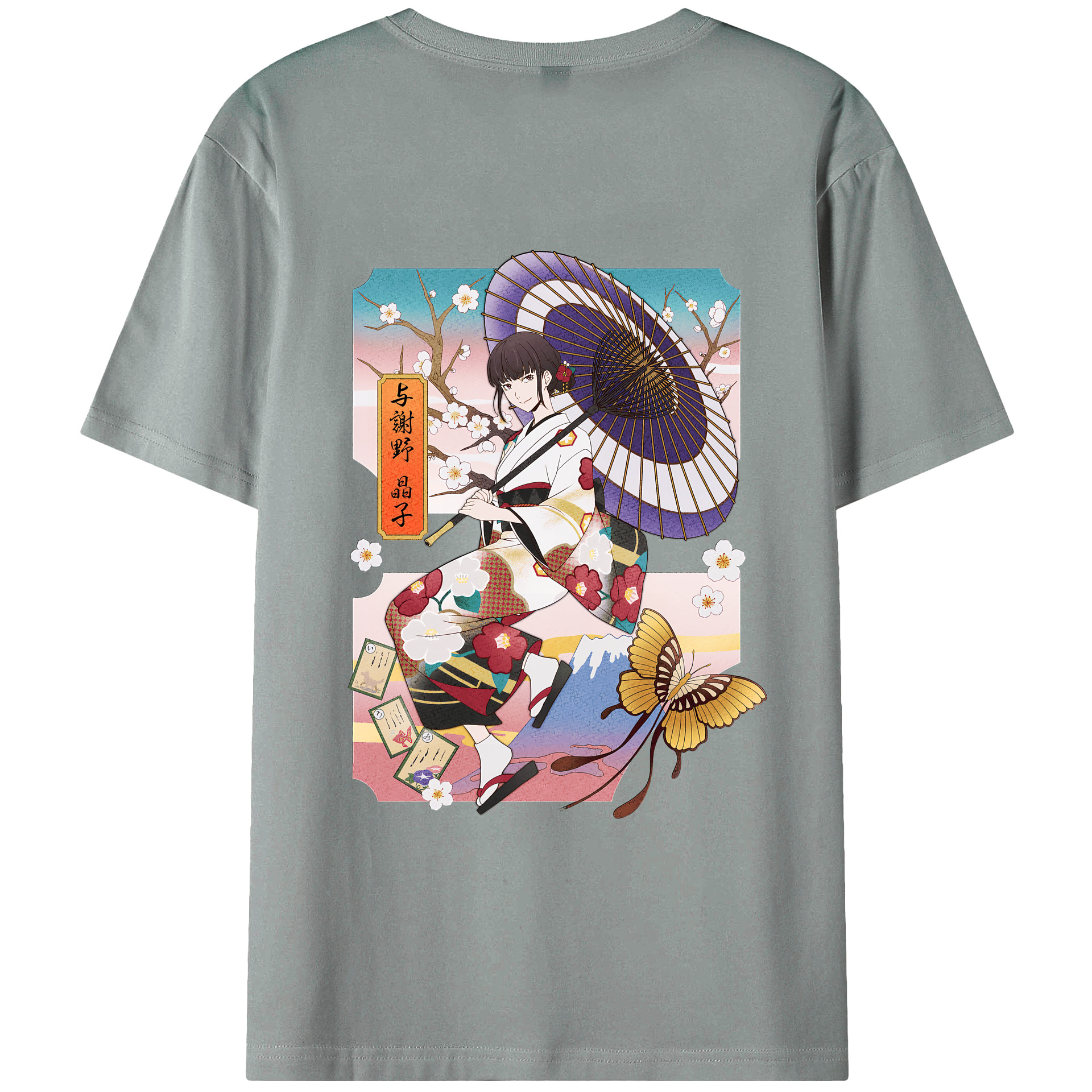 （画像用） 文豪ストレイドッグス Bungo Stray Dogs 綿100％ メンズ半袖Tシャツ（バックプリント） 通気性